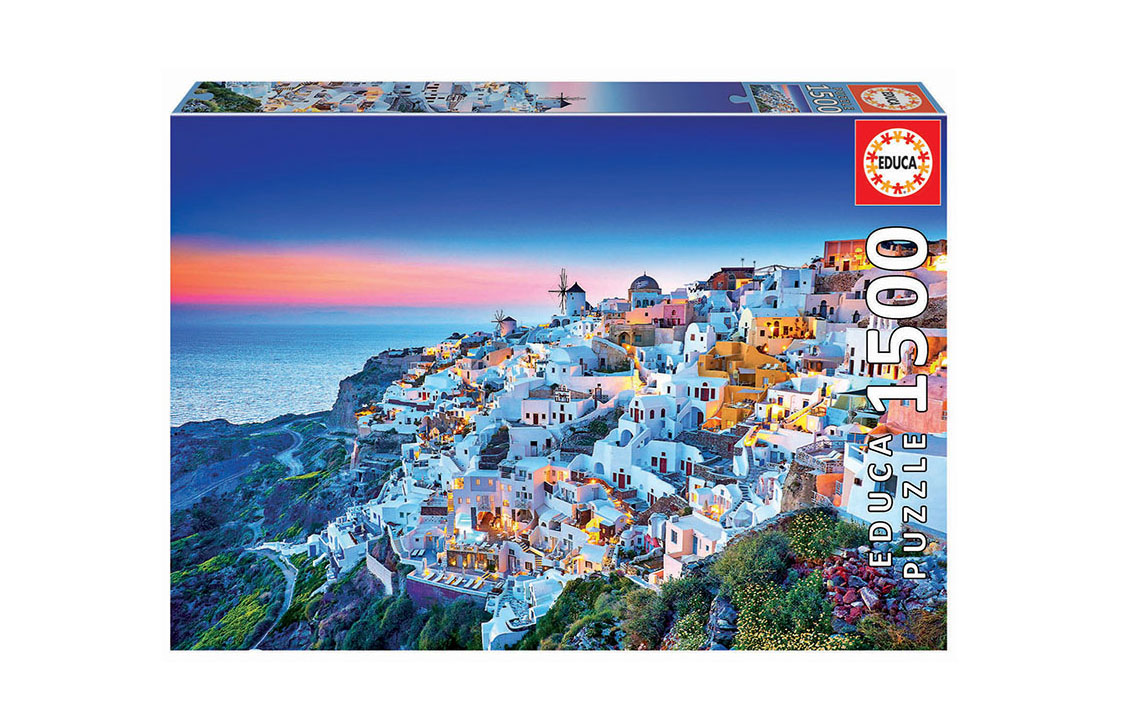 puzzle 1500 pzas santorini, grecia (educa -19040)