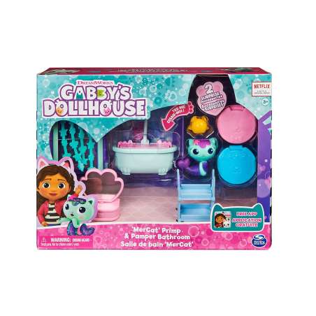 gabbys dollhouse habitacion el baÑo de siregata (spin master - 6062036)