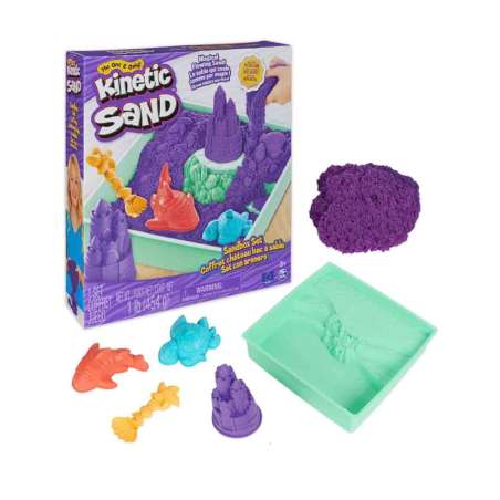 kinetic sand sandbox set morado (spin master - 6067477)