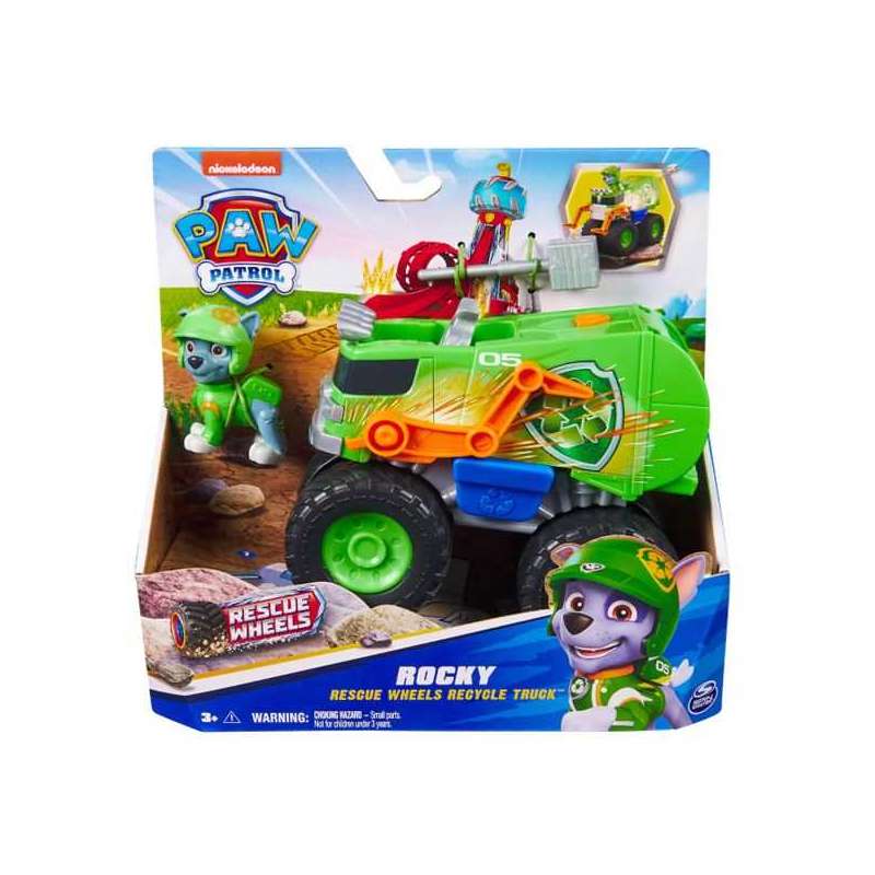 paw patrol rescue wheels vehiculo rocky (spin master - 6069331)