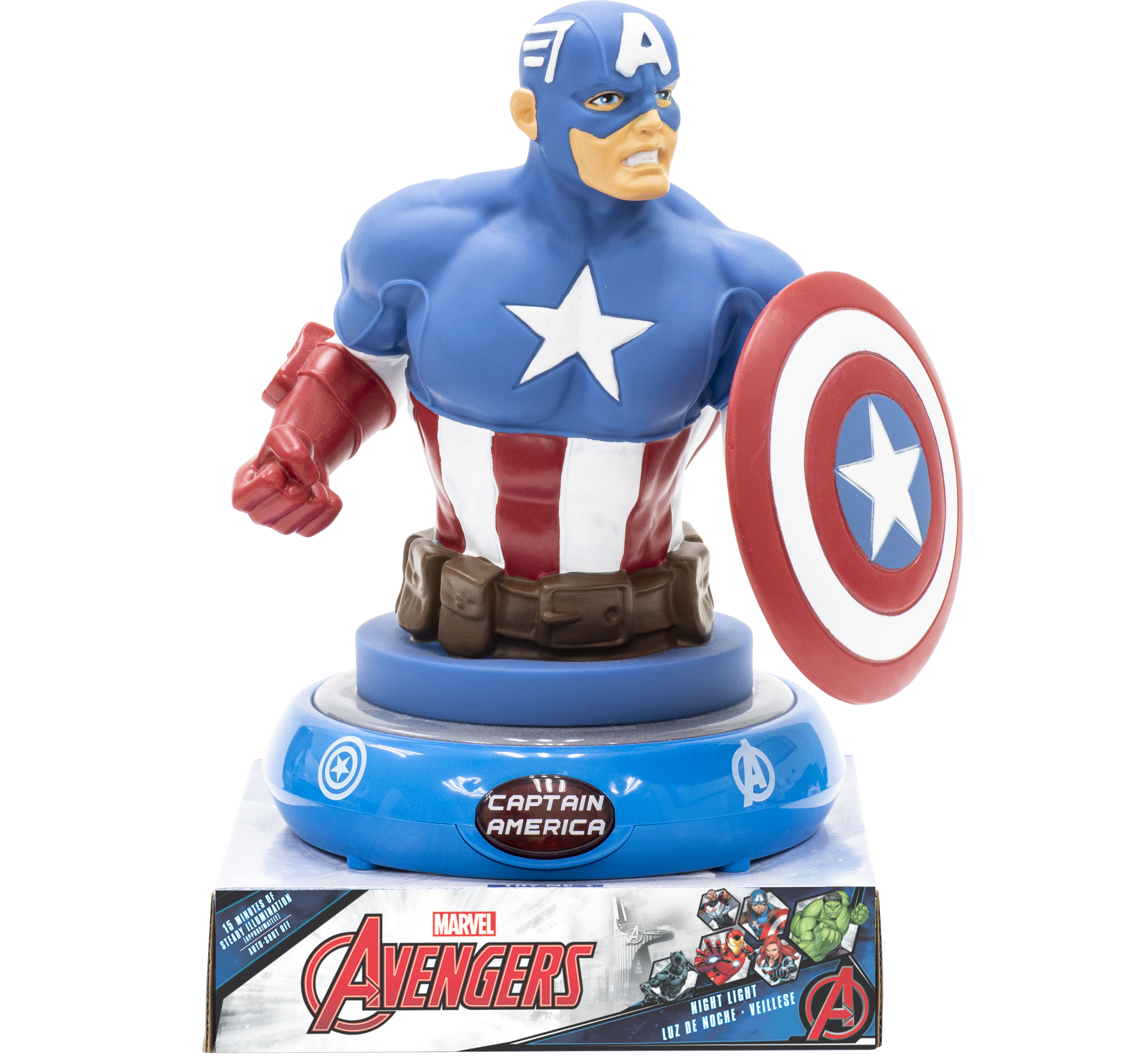 capitan america lampara noche figura 3d