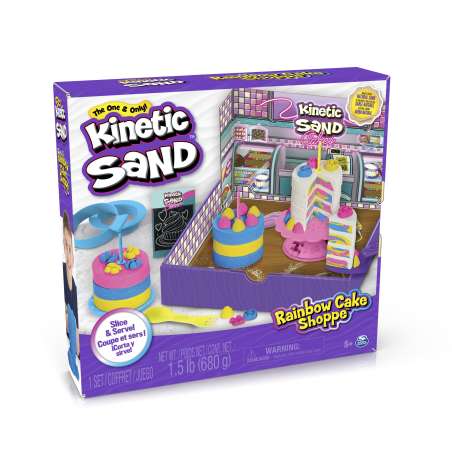 kinetic sand rainbow cake playset (spin master - 6068029)