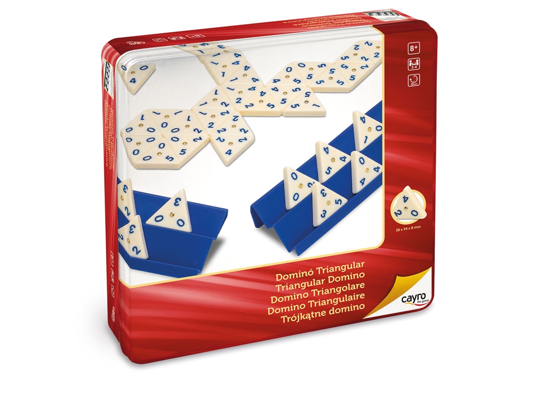 domino triangular metal box