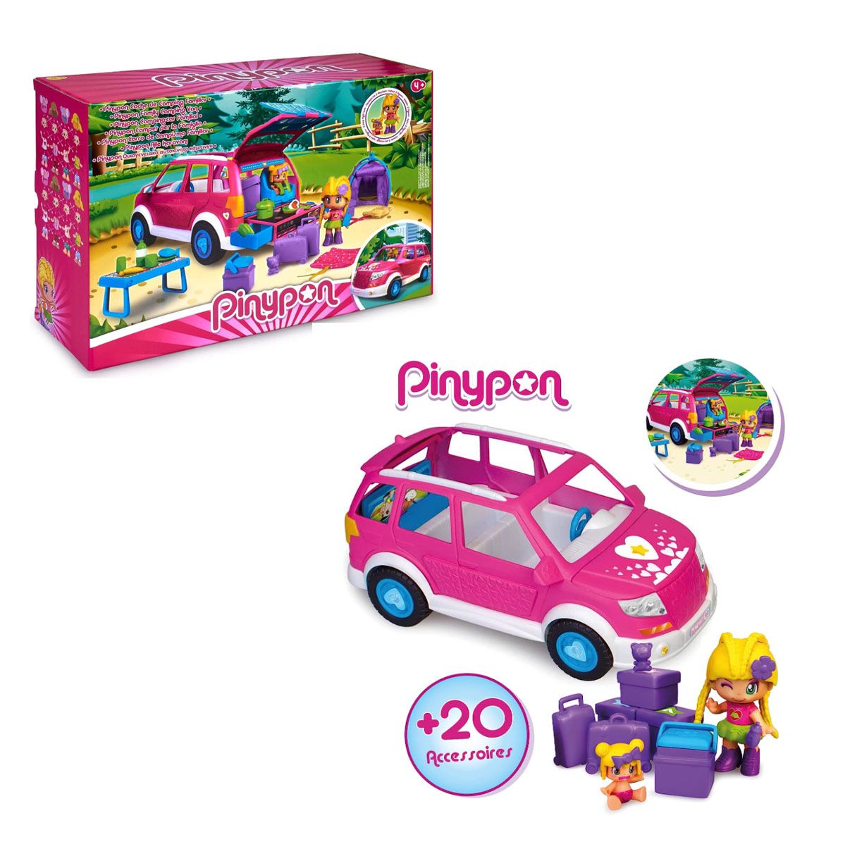 pin y pon coche camping (famosa - pny35000)