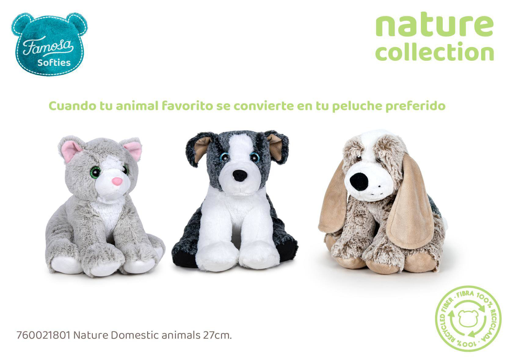 peluche nature domestic animals 27cm   (famosa - 760021801)