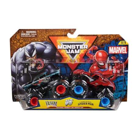 monster jam 1:64 spiderman vs venom (spin master - 6071942)