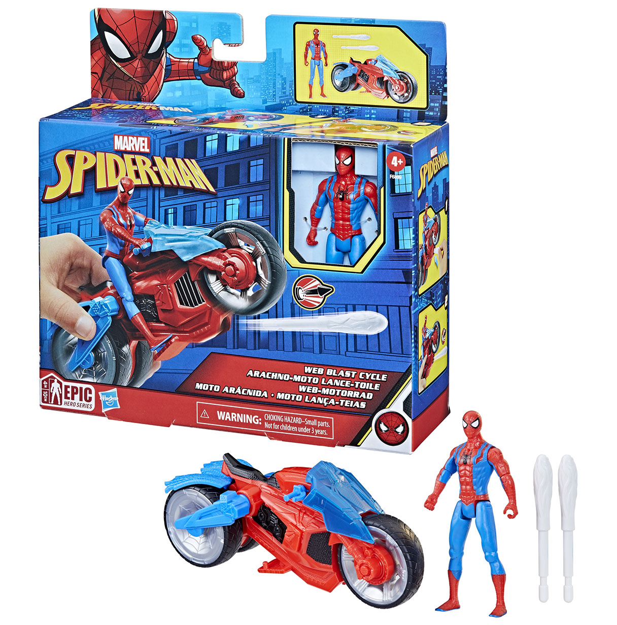 spiderman moto aracnida ( hasbro f68995l0)