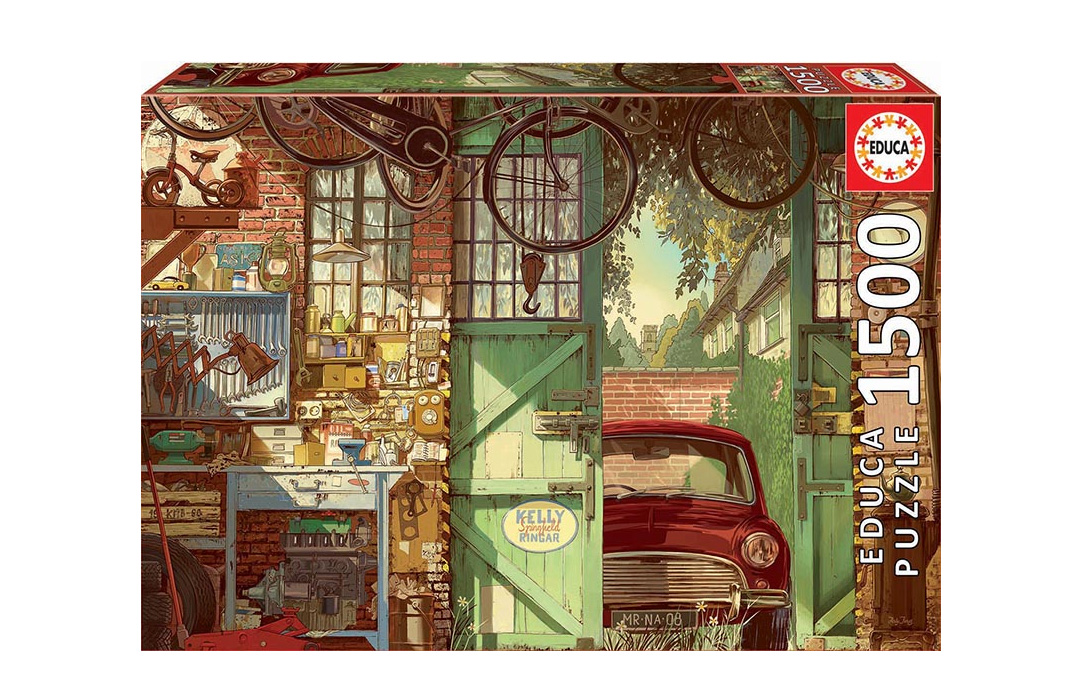 puzzle 1500 old garage, arly jones ( educa - 18005)