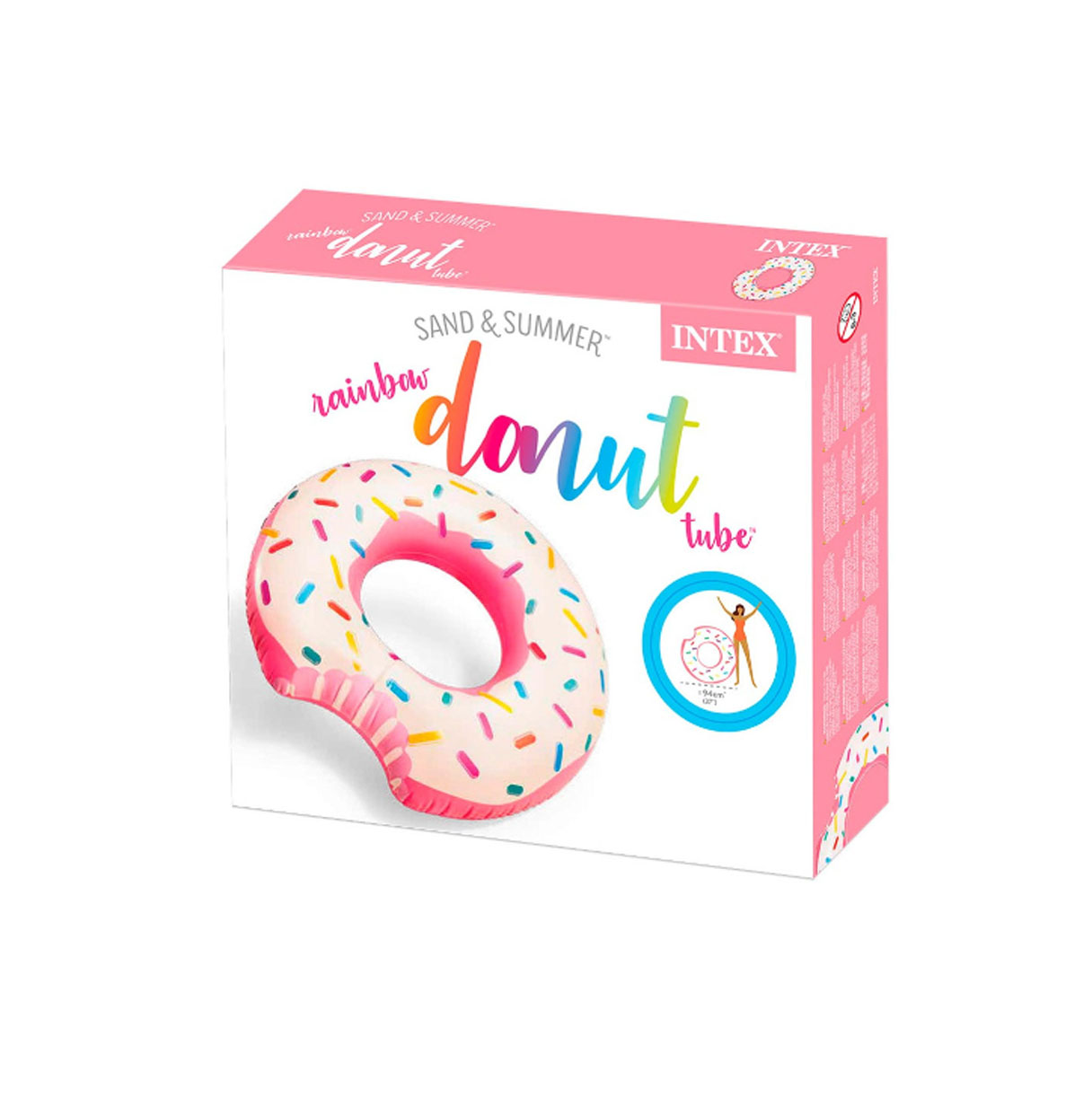 intex rueda donut rosa 94x23 cm  (56265)