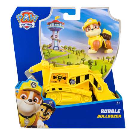 paw patrol vehiculo clasico rubble (spin master - 6071214)