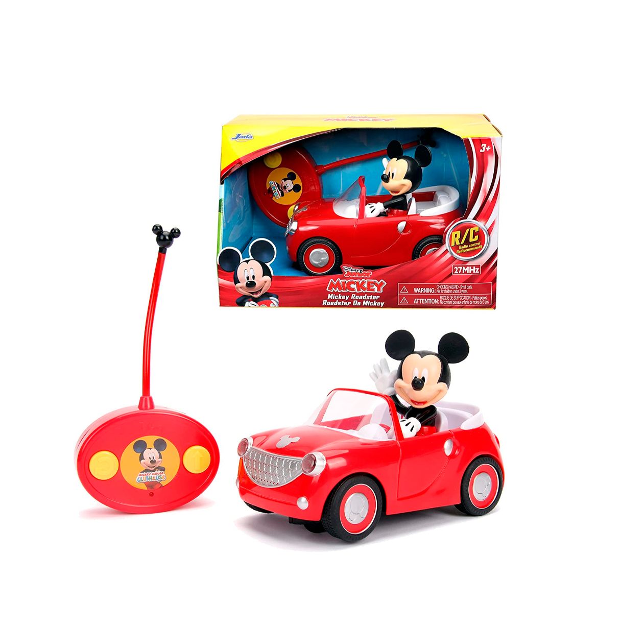 mickey roadster coche r/c 19 cm 2,4 ghz