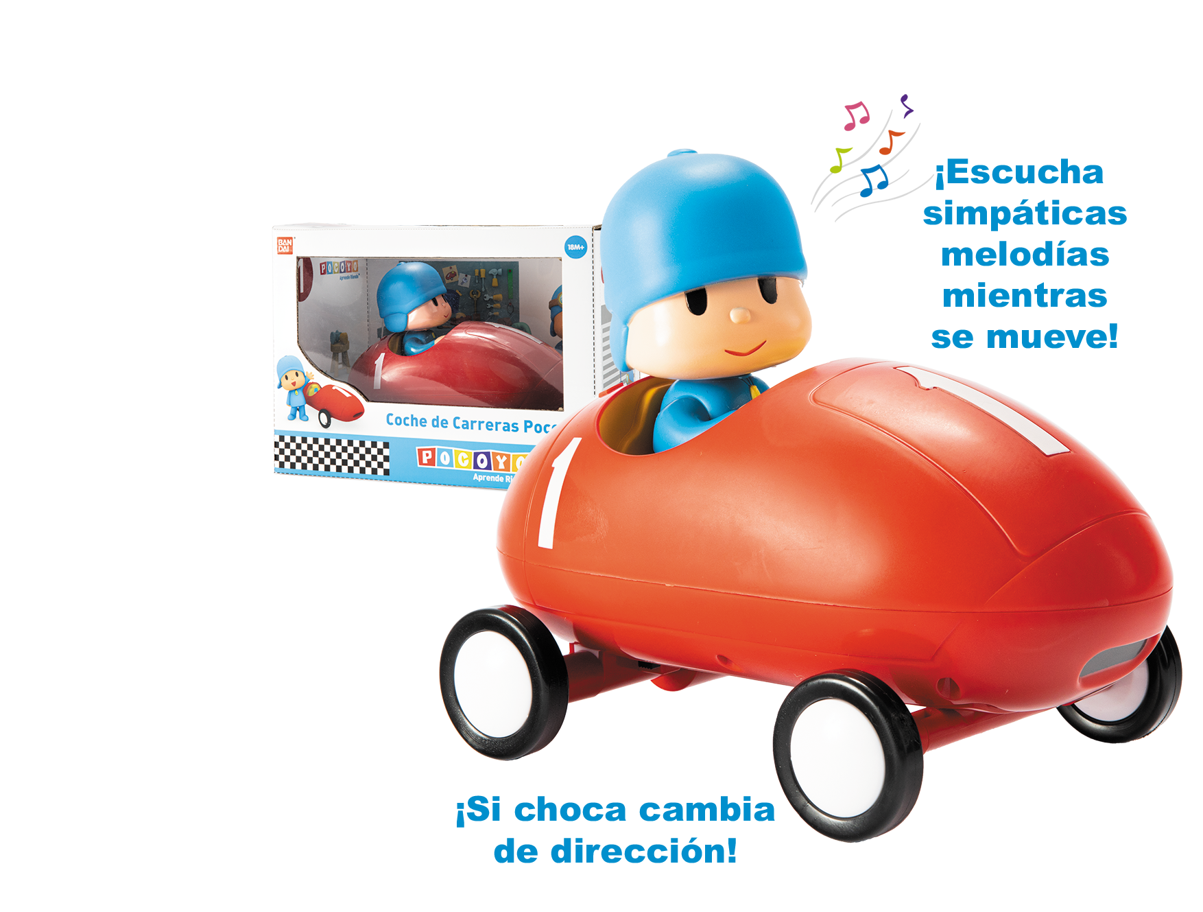 pocoyo coche de carreras ( bandai - to77400)