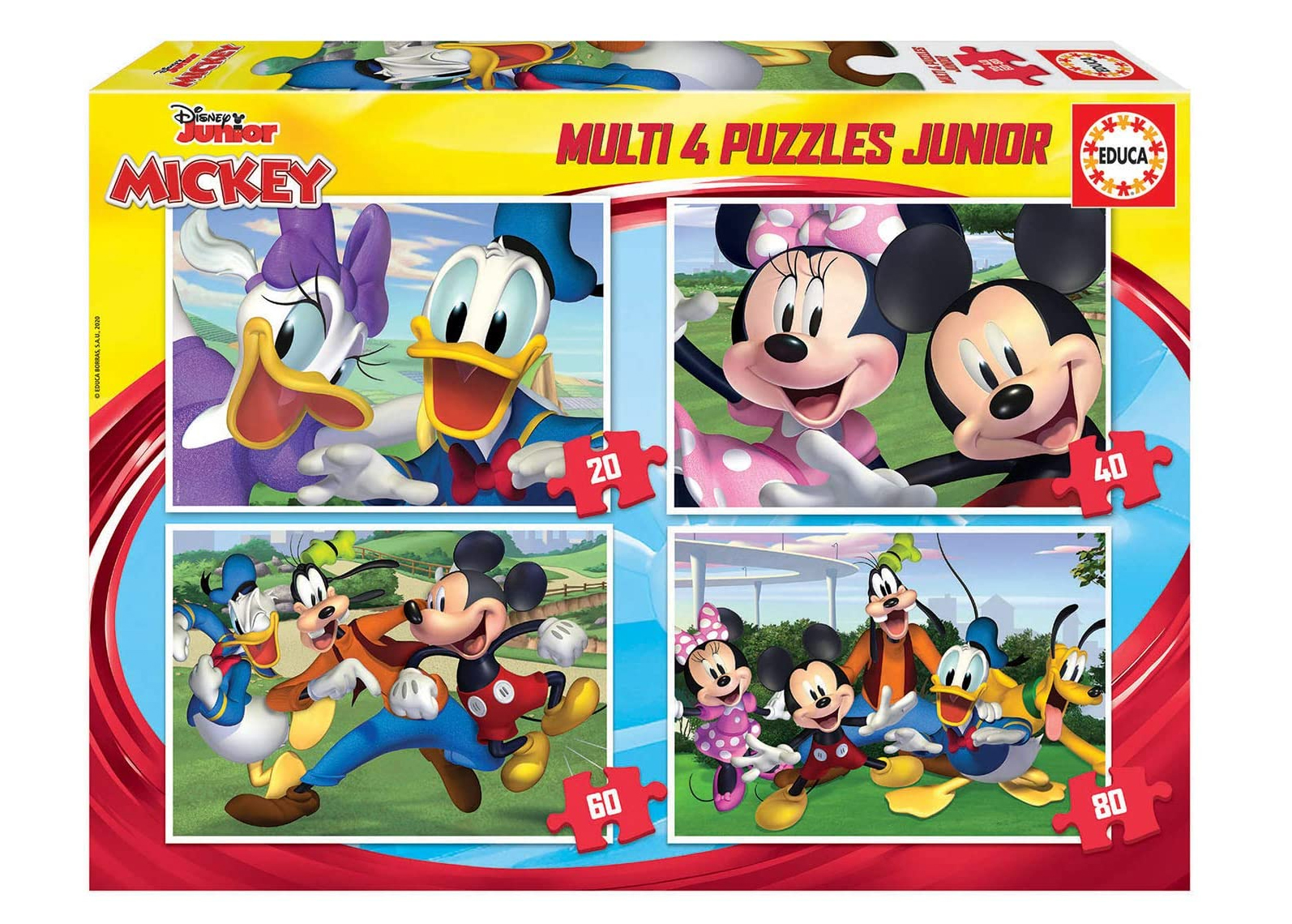 puzzle multi 4 mickey and friends (educa - 18627)