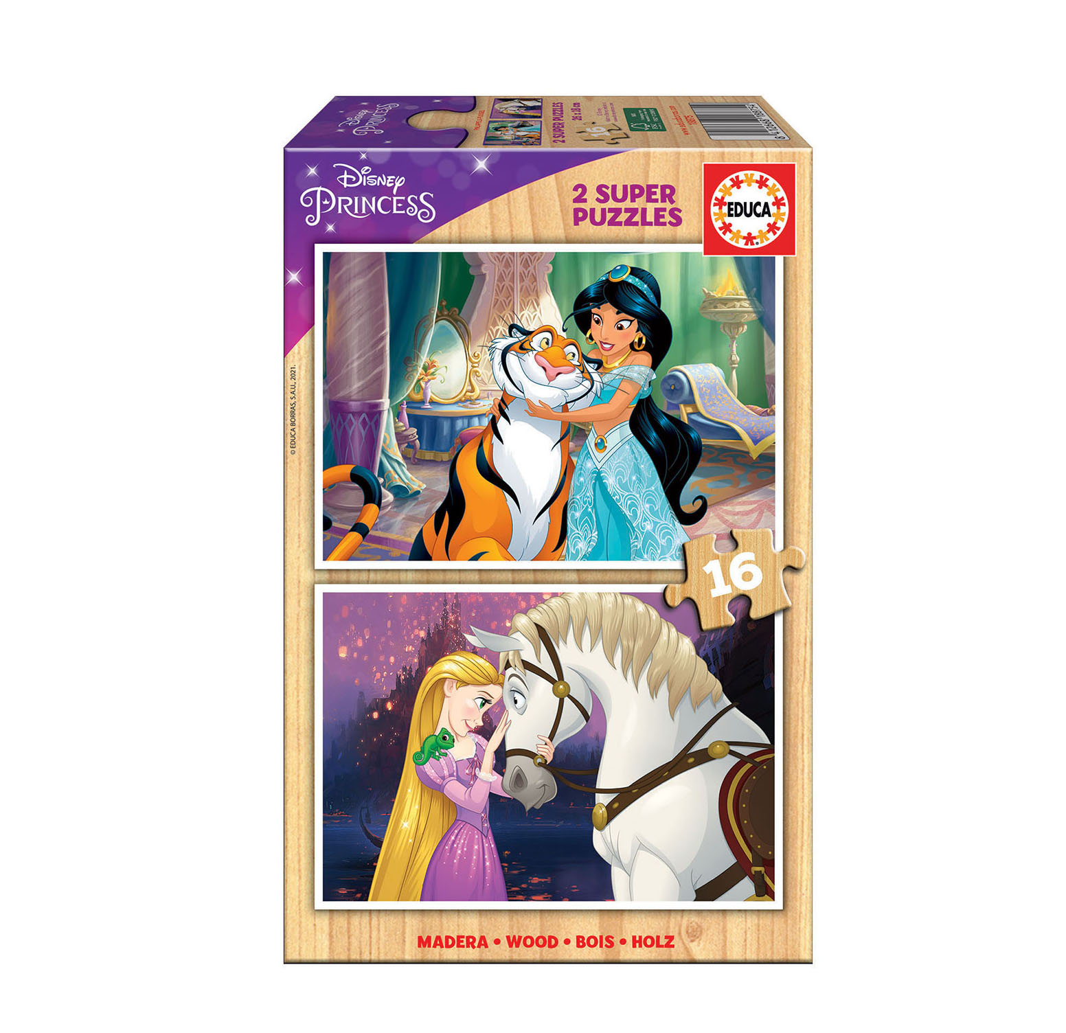 puzzle 2x16 piezas disney princess  ( educa - 18875)