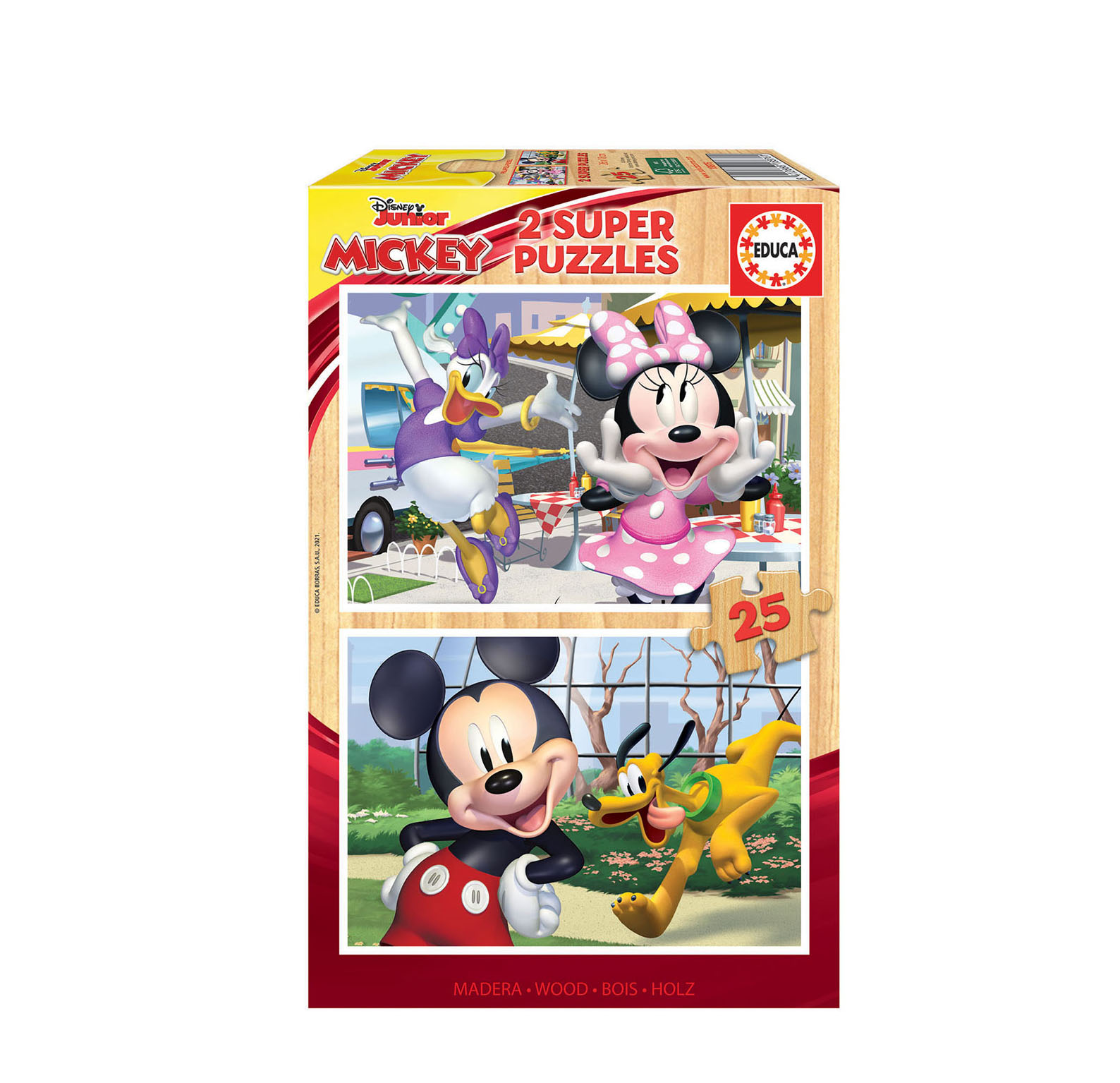 puzzle 2x25 piezas mickey & friends (educa - 18876)