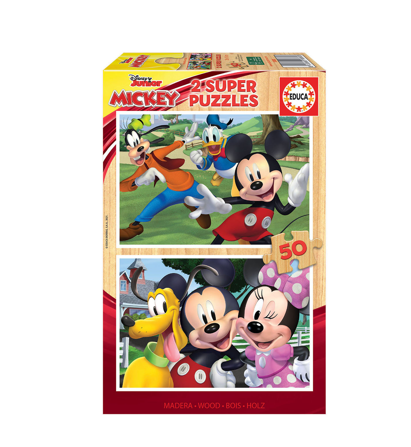 puzzle 2x50 pzas mickey and friends  ( educa - 18880)