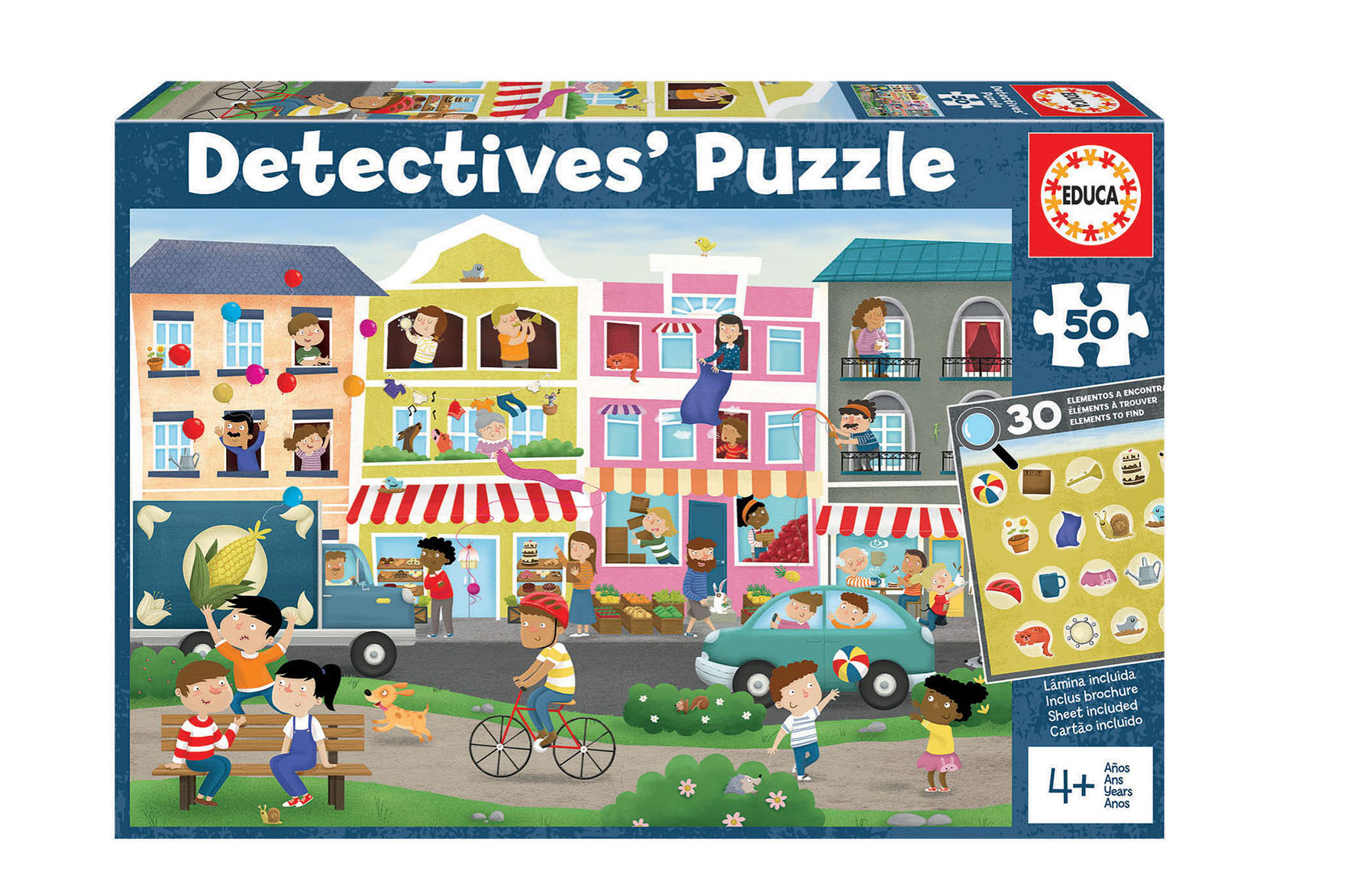puzzle 50 piezas detective ciudad (educa - 18894)
