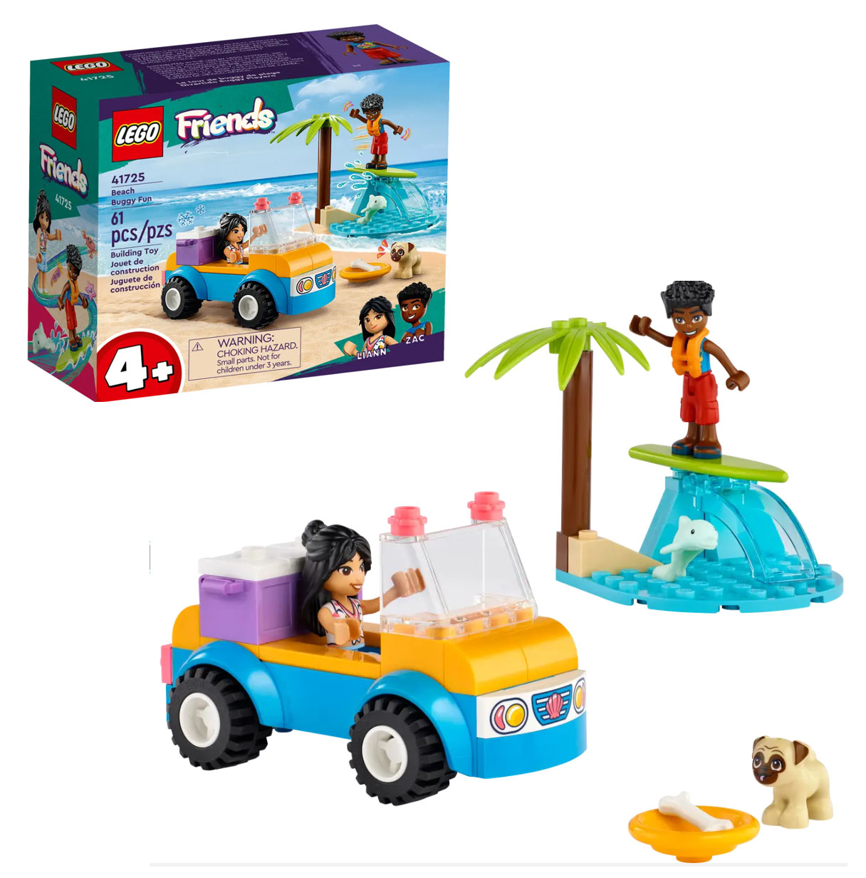 lego friends divertido buggy playero (41725)