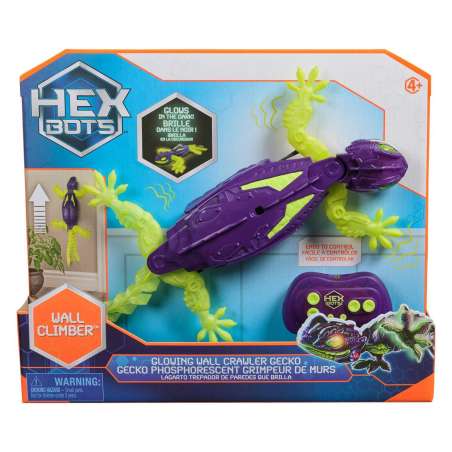 hex bots lagarto gecko brilla en la oscuridad (spin master - 6075451)