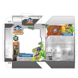 hex bots lagarto gecko brilla en la oscuridad (spin master - 6075451)