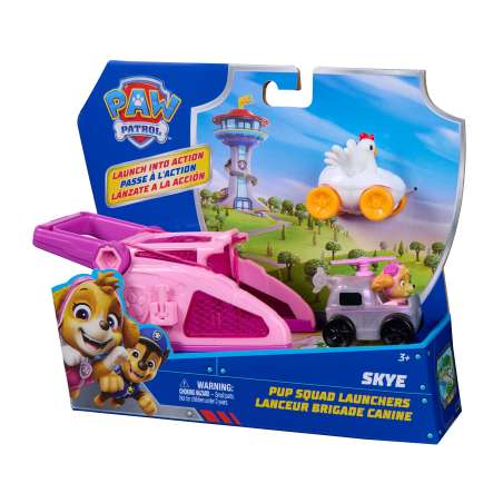 paw patrol vehiculo pup squad launchers skye (spin master - 6074782)