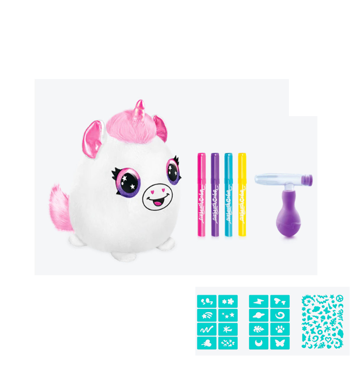 cubo de colorea tu mascota - colour your plush bucket - airbrush plush - style 4 ever - ofg266