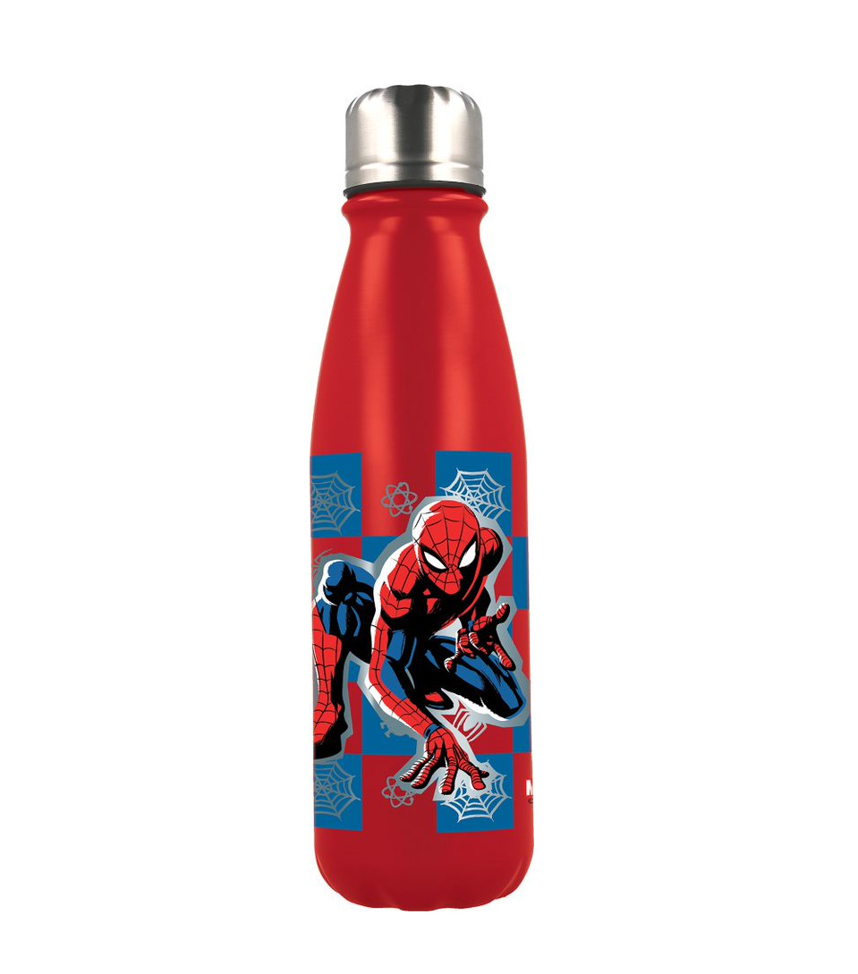 stor botella aluminio 600 ml spiderman  ( 74740)