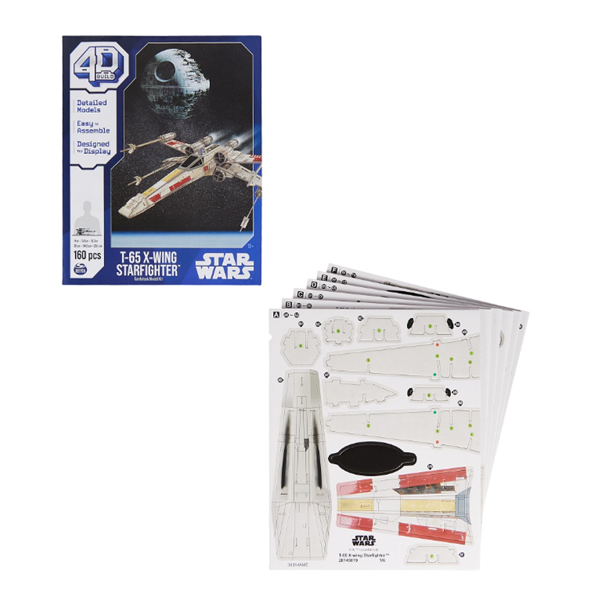 4 build puzzle star wars x-wing fighter (spin master - 6069813)