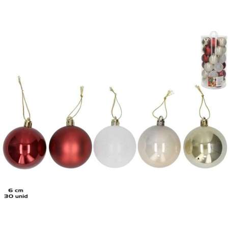 bote con asa 30 bolas navidad escocia 6 cm (gerimport - 8445393075969)