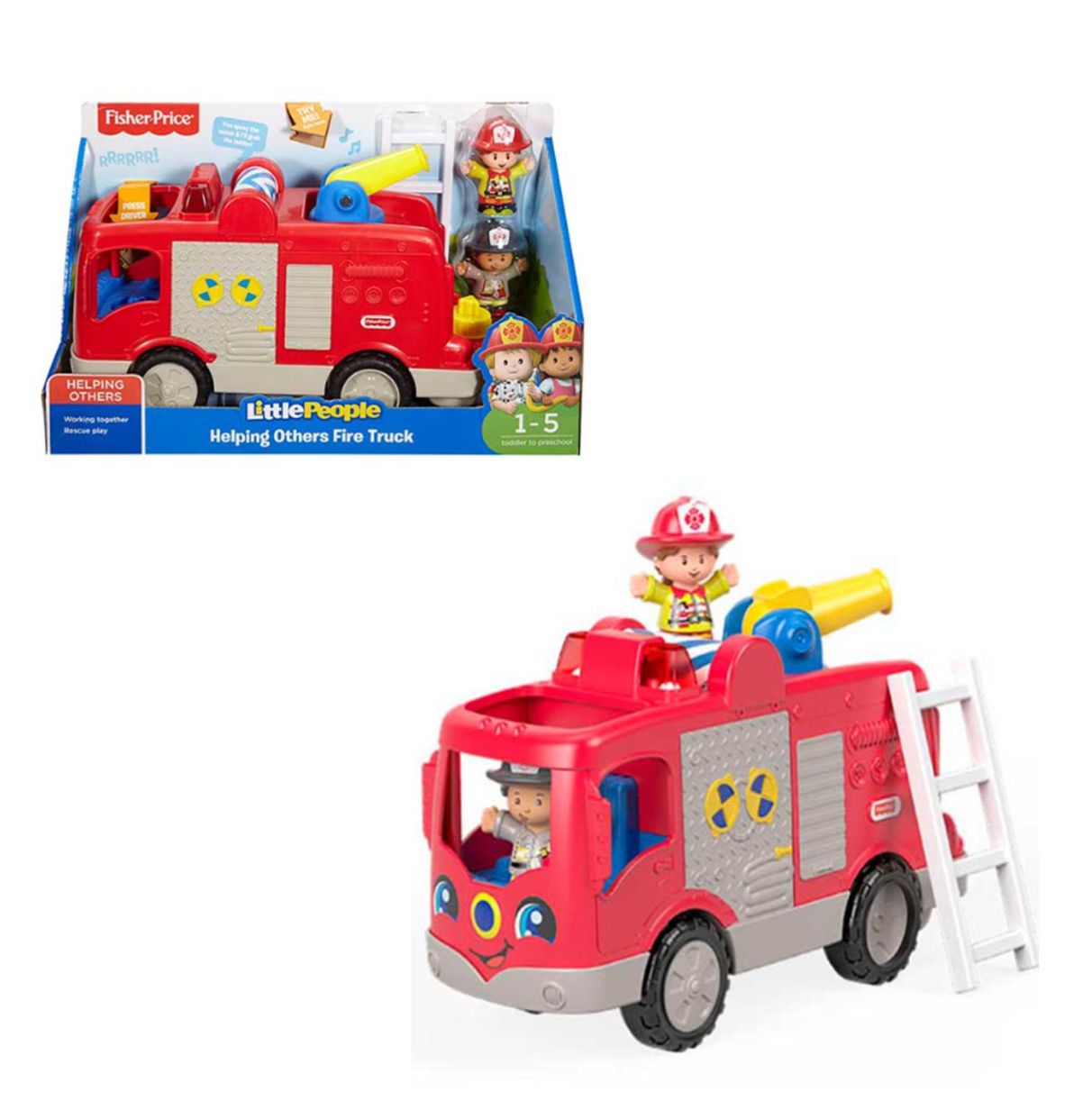 fisher little people camion bomberos (mattel - fpv33)