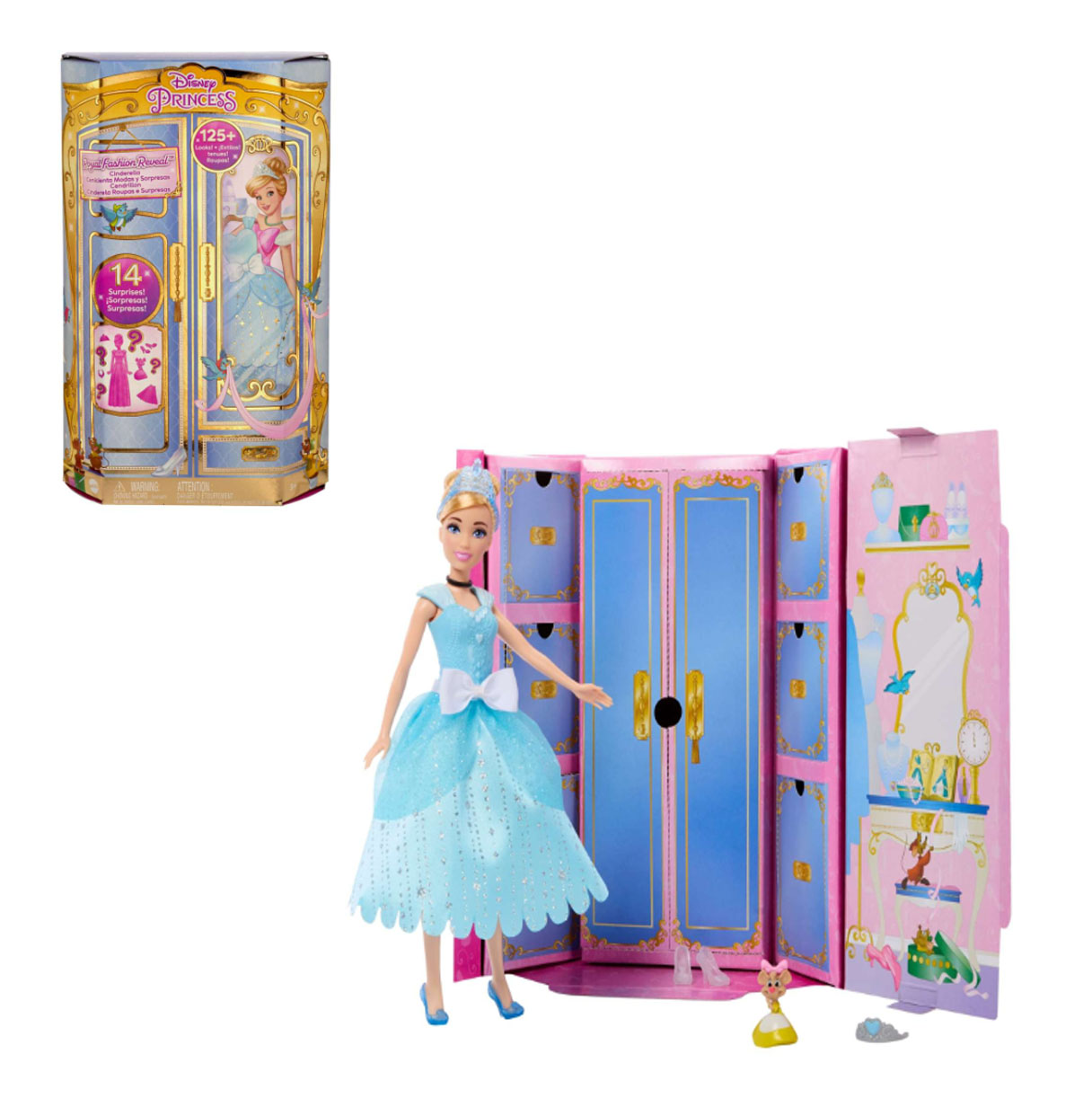 disney princess royal reveal cenicienta (mattel - hmk53)