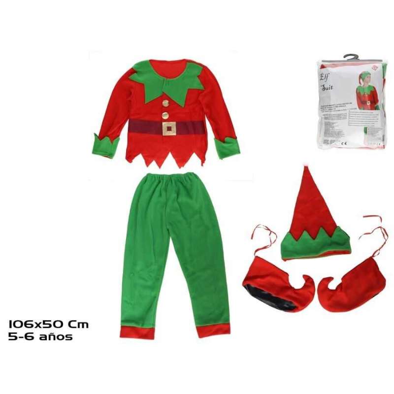 traje elfo infantil 4 piezas 106x50 cm (gerimport - 8445393261041)