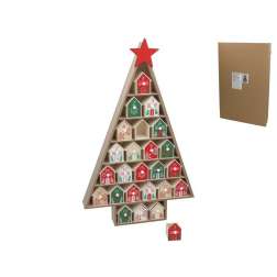 calendario adviento arbol con casitas 38,5x6x61 cm (gerimport - 8445393471747)