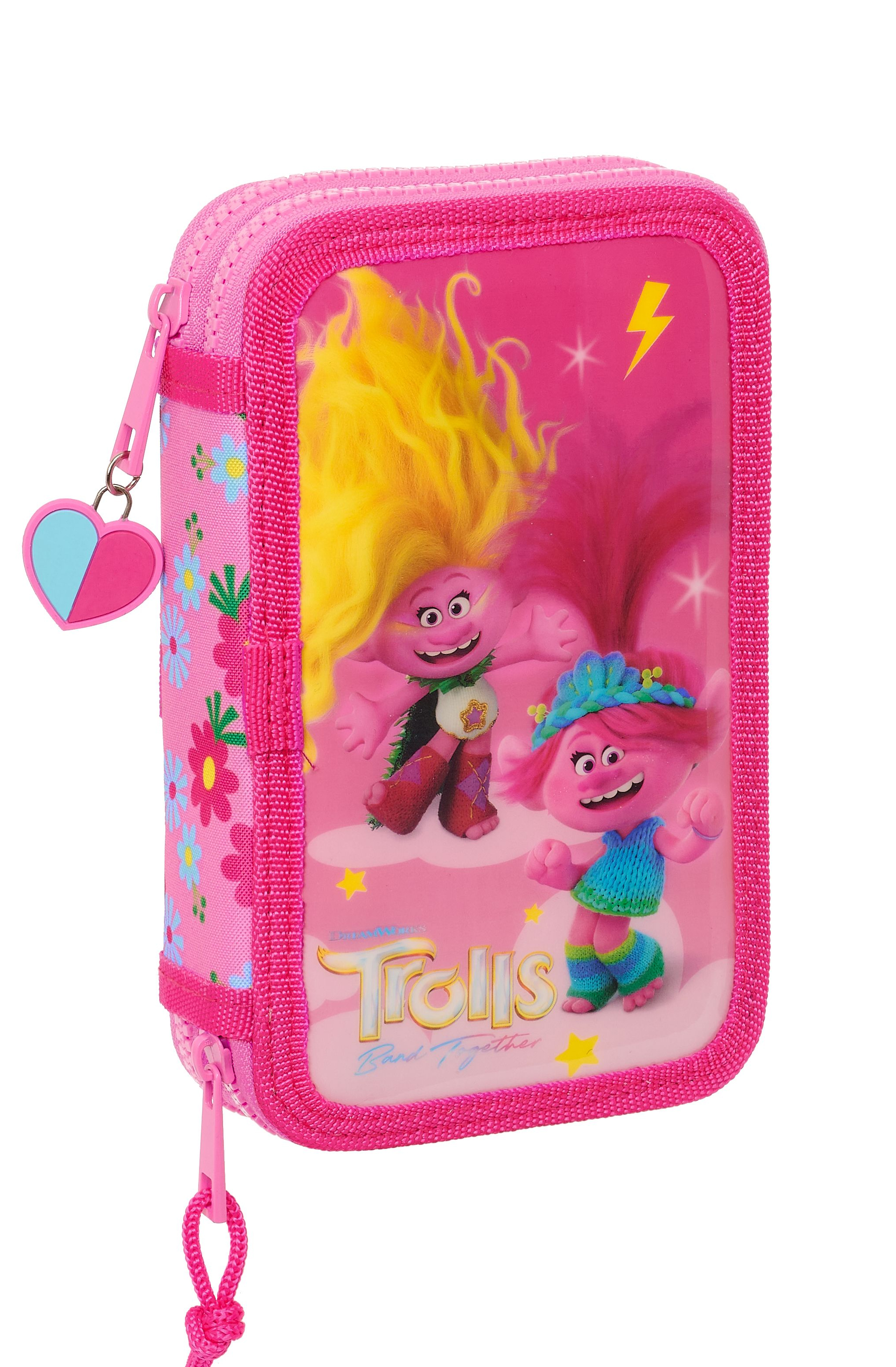 trolls 3 plumier 28 piezas doble pequeño (safta - 412361854)