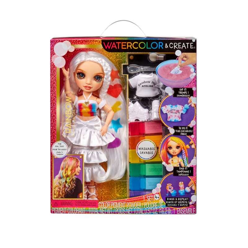 rainbow high muÑeca watercolor marrones ( mga-507598euc)