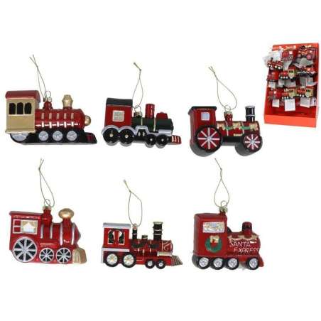 colgante trenes navideÑos 6 surtidos 10x4,5x9 cm (gerimport - 8445393339801)
