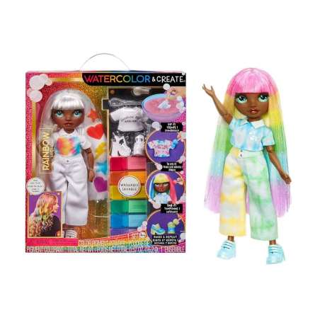 rainbow high muÑeca watercolor verdes (mga - 507734euc)