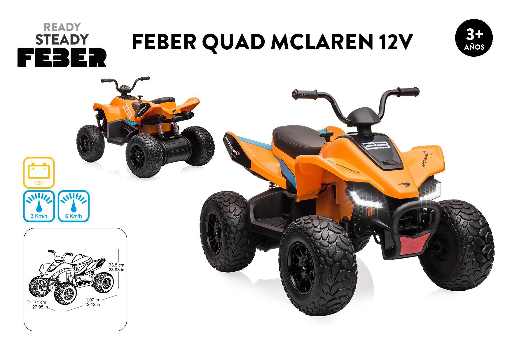 feber quad mclaren 12 voltios (famosa - fen11000)