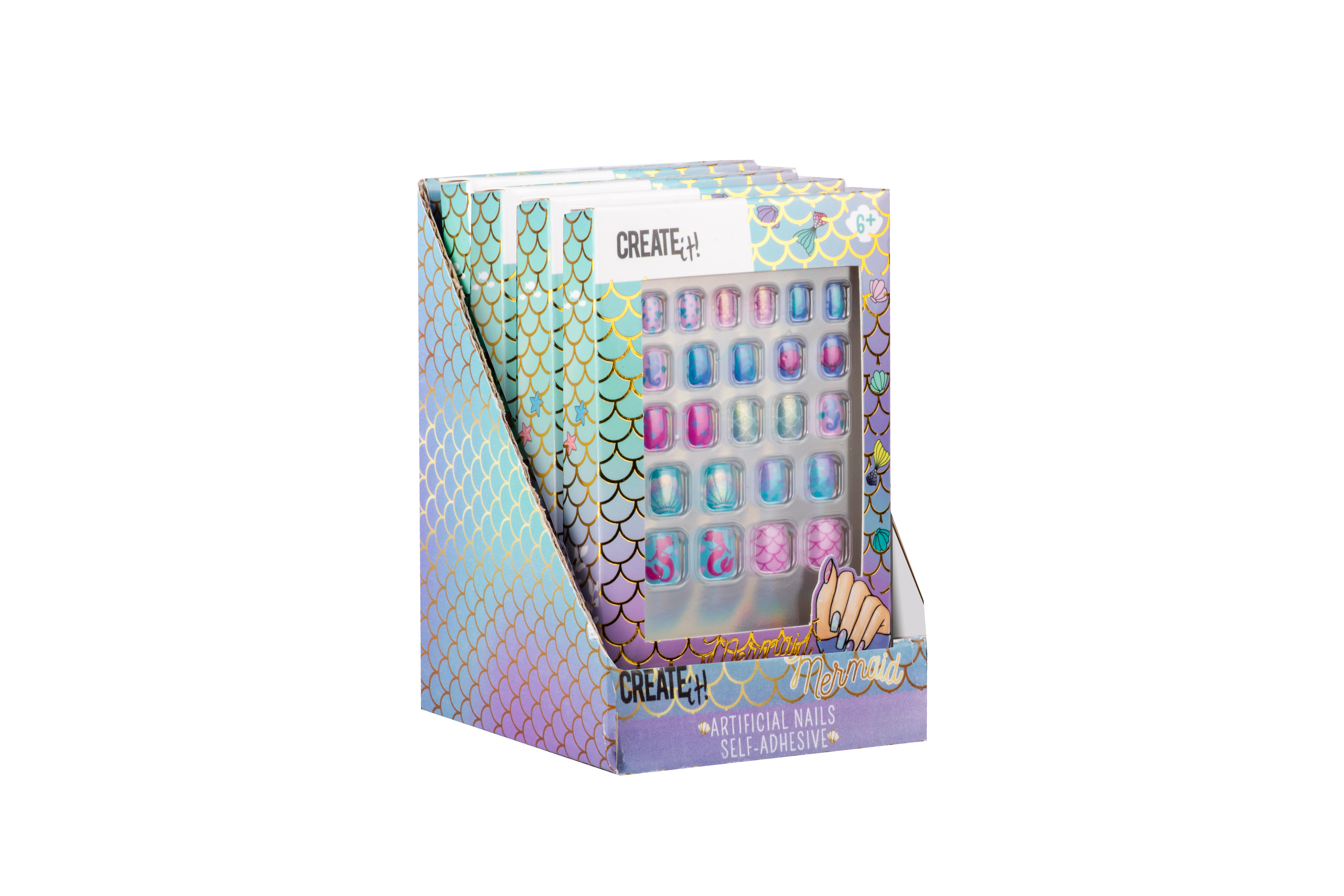 create it mermaid artificial nails (anexos aromya - 84609)