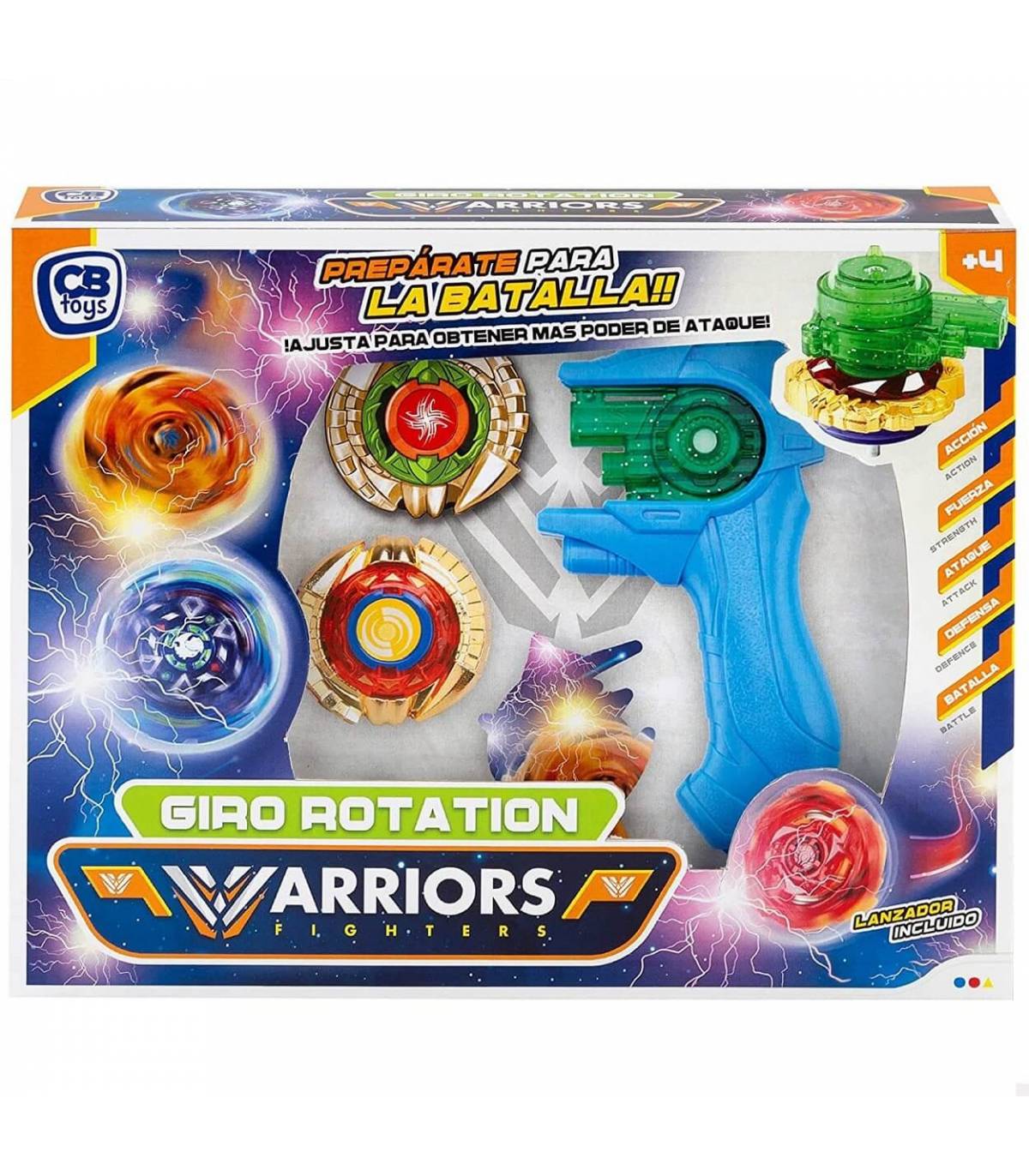 warriors set de juego 2 peonzas