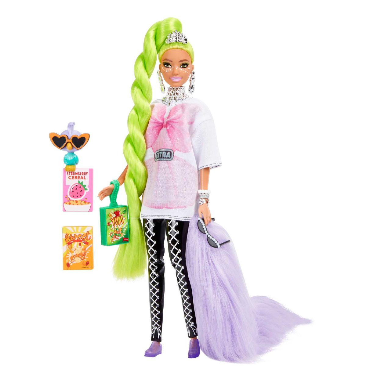 barbie extra pelo verde neon