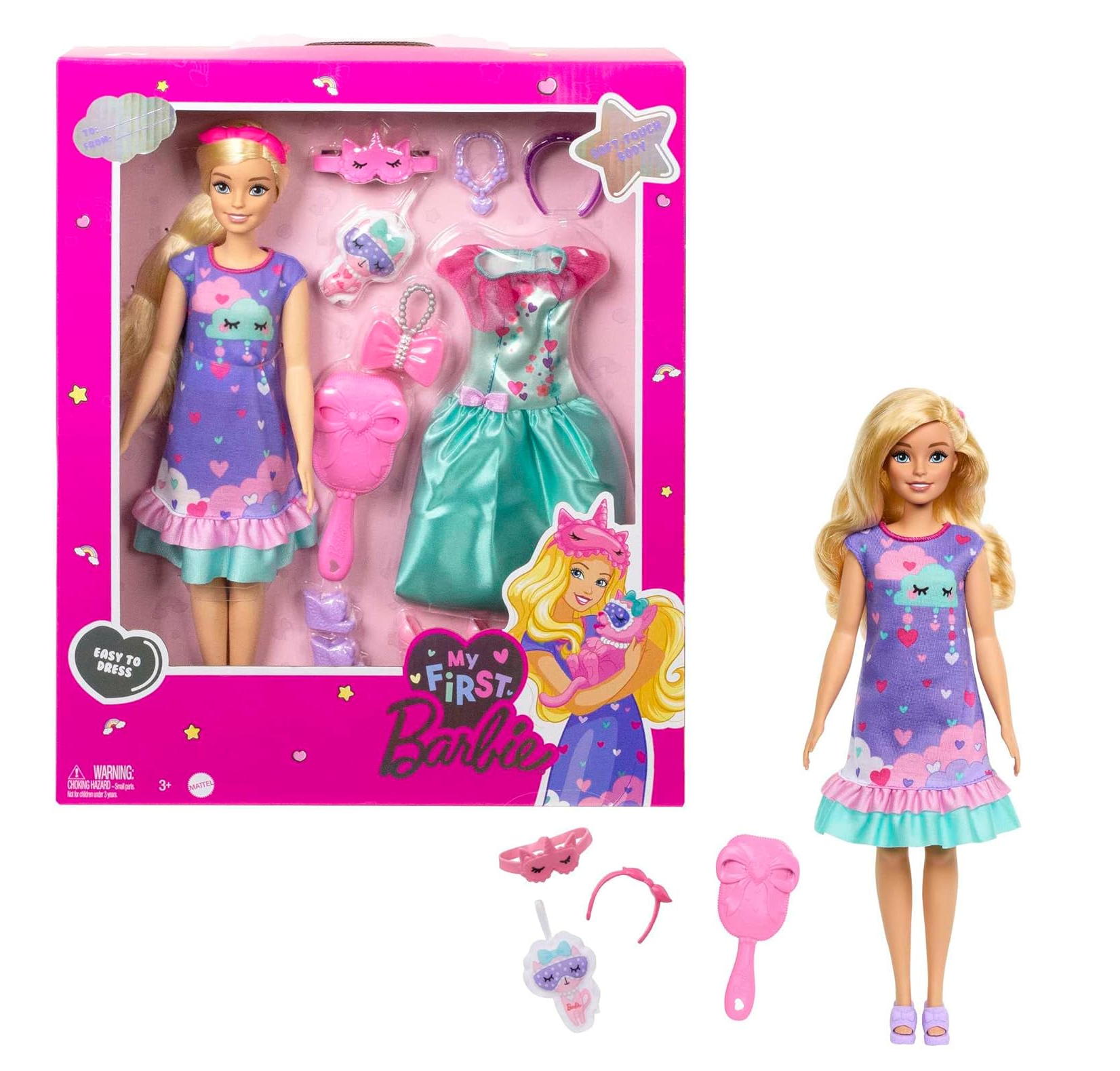 barbie mi primera barbie deluxe rubia (mattel - hmm66)