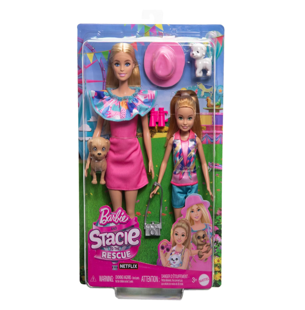 barbie stacie al rescate pack 2 hermanas (mattel - hrm09)