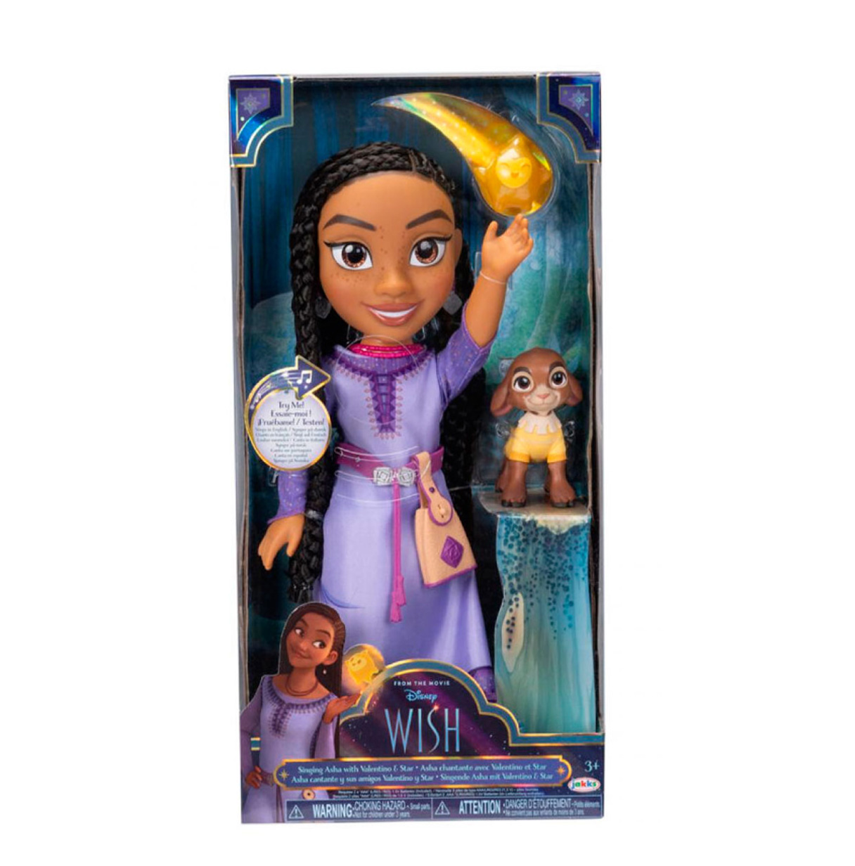 disney wish muñeca asha musical 38 cm (jakks pacific - 229984)