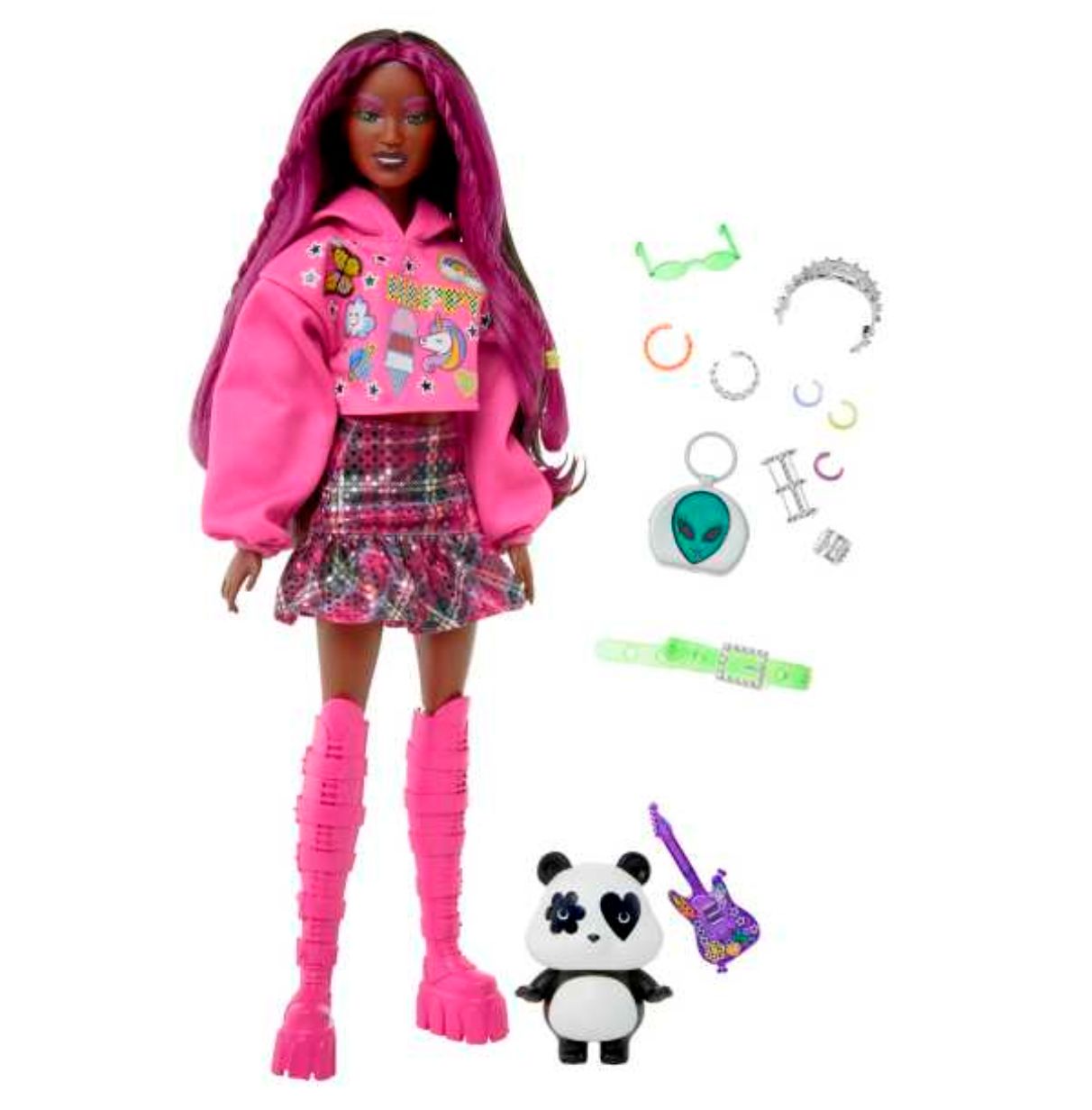 barbie extra conjunto rosa  (mattel - hkp93)