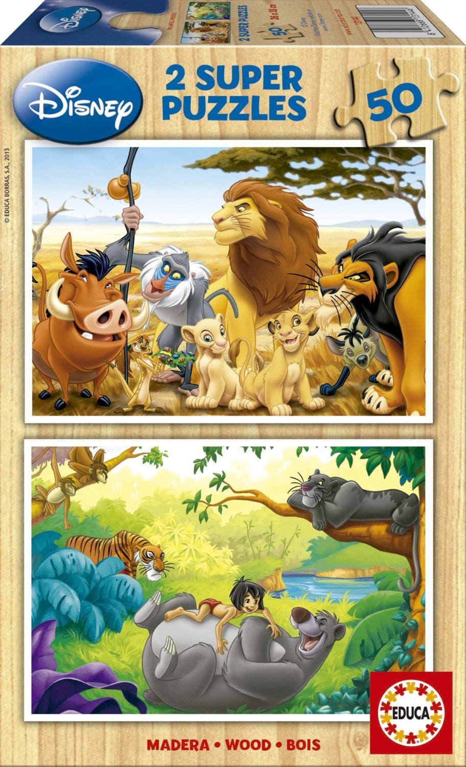 puzzle 2x50 pzas animal friends (educa - 13144)