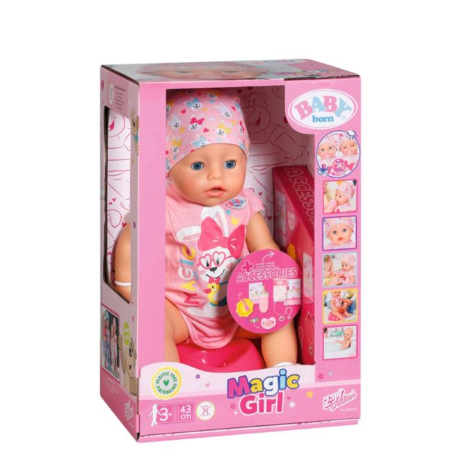 baby born magic niña vestido rosa 43 cm (836491)