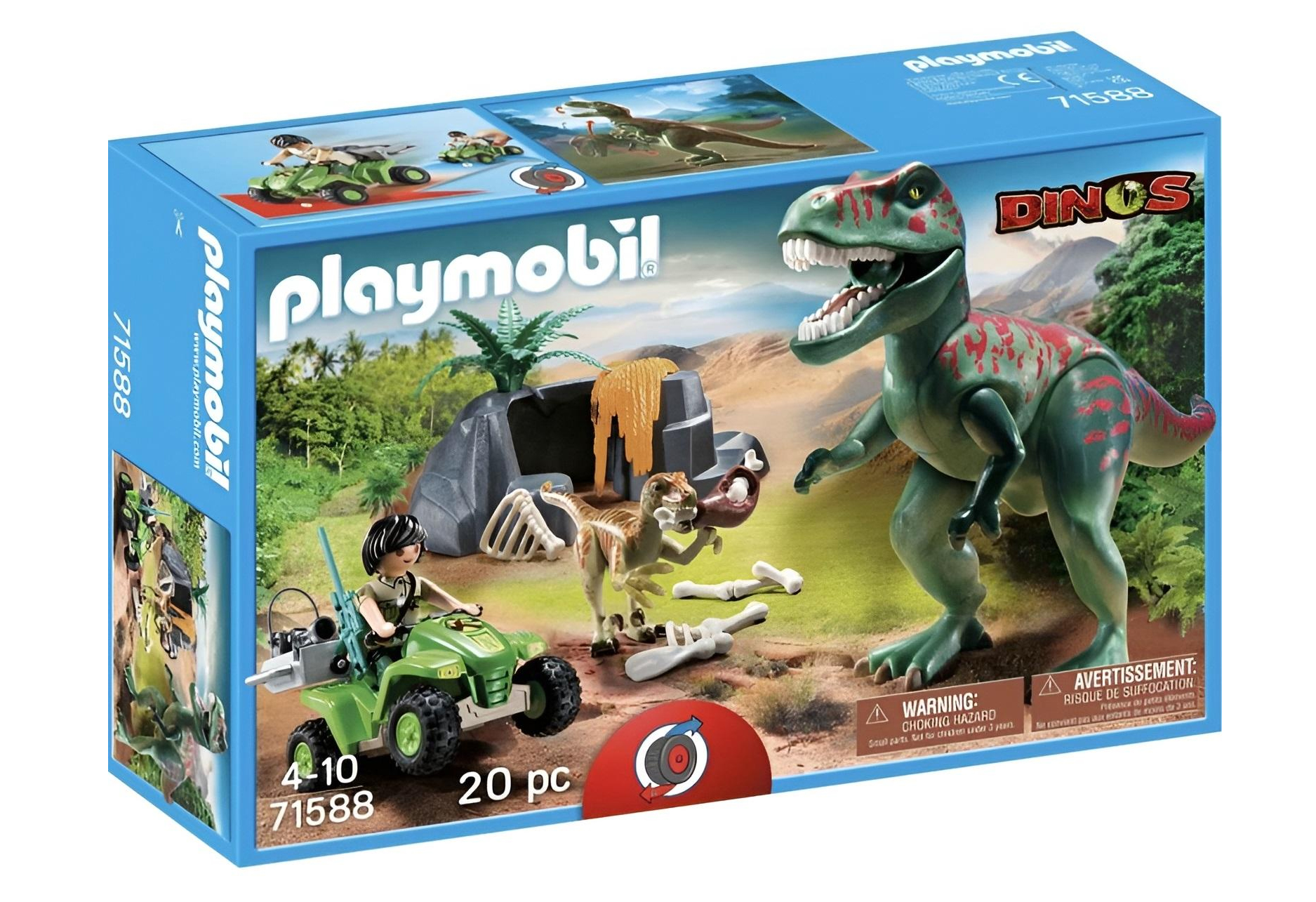 playmobil t-rex con explorador (71588)