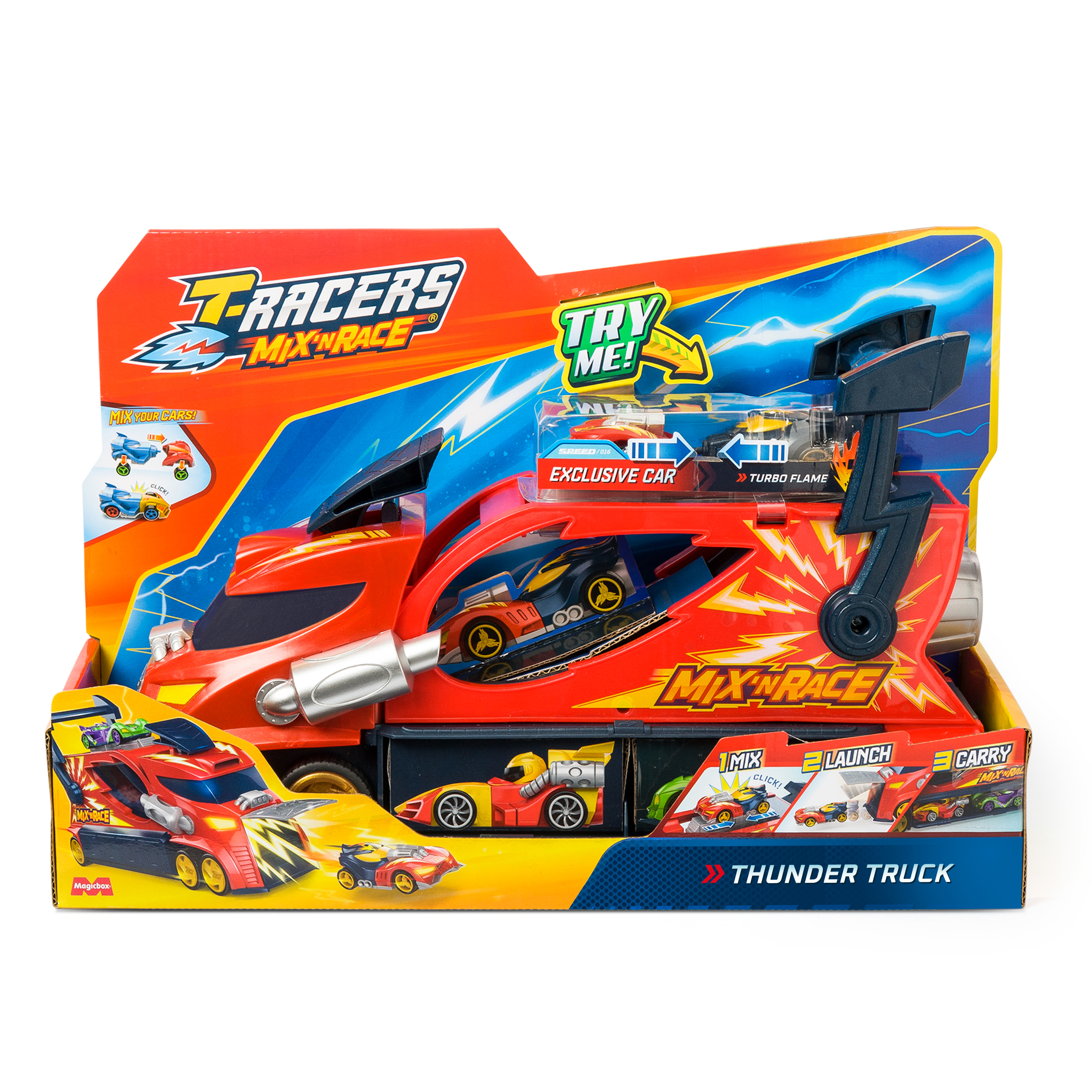 t-racers mix´n race thunder truck ( magic box - ptrsp114in10 )