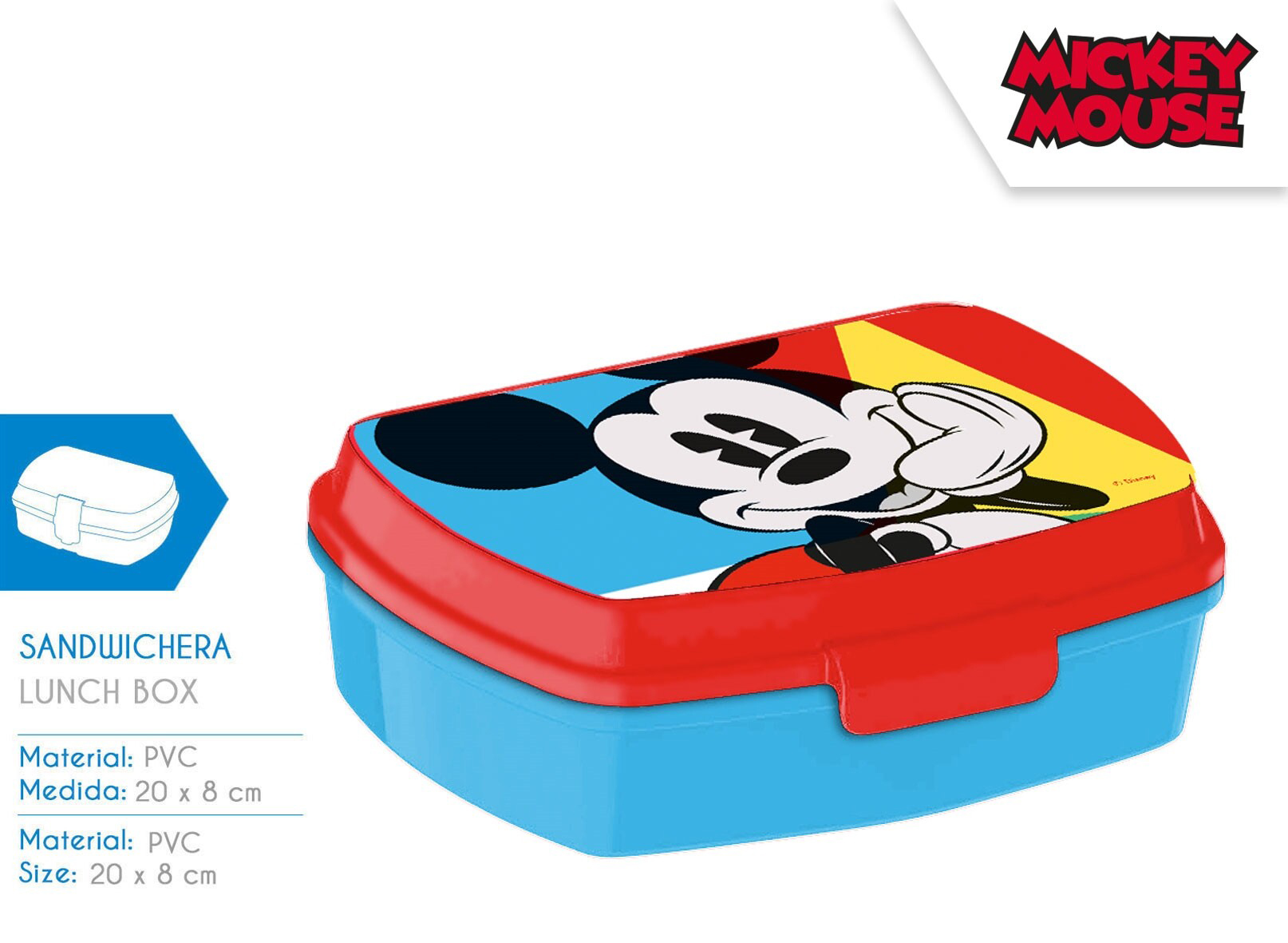 mickey sandwichera ( kids licensing - mi50003dt )